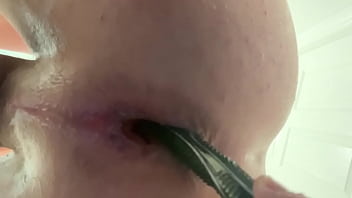 Preview 3 of Best Porn Movies Aidijn - Young boy uses his razor as a dildo while shaving his ass