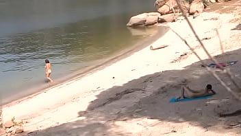 Preview 2 of Jabar Jasti Xxx Sex - Bold naked teen picks up dudes by the lake
