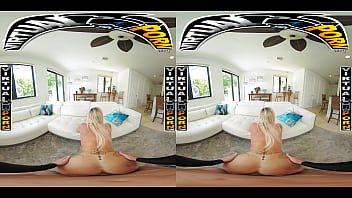 Preview 4 of Bokep Riad - VIRTUALPORN.COM - Busty Blonde MILF Robbin Banx Seduces Step Son In Shower