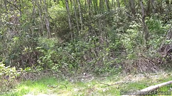 Preview 4 of School Girl 7yare - Blonde Girflriend Blows Boyfriend&#039_s Cock Outdoors