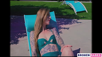 Preview 1 of Koriyasexvideo - BrokenBabes - Tattooed Babe Penny Archer Pleases Her Pervy Young Neighbor