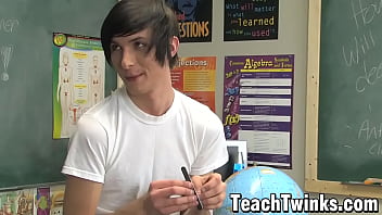 Preview 1 of Mom And Son Cum Deep Inside Ass - Twinks Aidan Chase and Dayn Murphy anal fuck in classroom