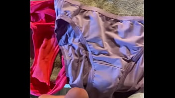 Preview 1 of Eens Small - Cumming on used panties from neighbors