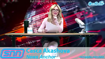 Preview 1 of Finland 3gp Ek - SNN News Anchor MILF Casca Akashova Masturbates on air