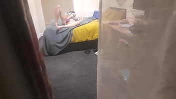 Preview 4 of Sunny Lionies - Girl caught masturbating through the window
