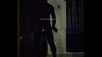 Preview 3 of Kentot Kat Hutan - Zentai horror porn dark night dog penis