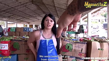 Preview 1 of Yui Marine Nude - MAMACITAZ - (Luna Miel and Alex Moreno) Big Ass Latina Colombiana Gets Fucked Hard by Stranger - CARNE DEL MERCADO