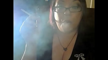 Preview 1 of Olgun Ift - BBW Domme Tina Snua Chain Smoking 3 Vogue Slim Cigarettes With Nose Exhales &amp_ Dangling