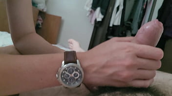 Preview 1 of Tebal Tante - cum on watch wristjob fetish with teen