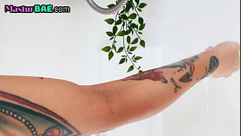 Preview 2 of Italia Pelosa - Petite babe rubs soaking clit in shower