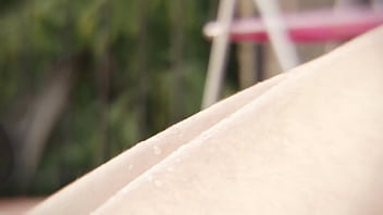 Preview 2 of Step Mom Douther And Son - Colombian couple have fun having sex outdoors and fucking in the pool