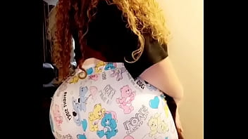Preview 3 of Big Black Cock Lovers - Massive round ass on a white girl in care bear PJs.