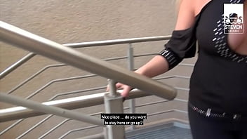 Preview 1 of Milk Fakeg - THREESOME on PUBLIC TOILET: 2 DICKS FUCKERS share HORNY BLONDIE CELINA DAVIS (FULL SCENE)! StevenShame.Dating