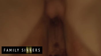 Preview 3 of Cina Jolok Guna Jari - FAMILY SINNERS - Busty Milf Plays With Her Pussy While Waiting For Her Daughter&#039_s Husband To Come And Fuck Her