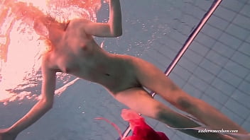 Preview 3 of Fast Hard Doggy - Firm big tits and red dress underwater on Duna Bultihalo