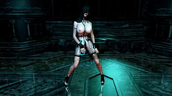 Preview 3 of Adult Firm - Busty naughty nun in veil and revealing outfit dance in cathedral