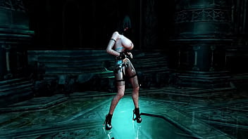 Preview 4 of Adult Firm - Busty naughty nun in veil and revealing outfit dance in cathedral