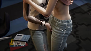 Preview 1 of Brazzers Xxl Dick - Life is Strange - Chloe and Maxine squirting orgasm - Lesbian 3D Porn