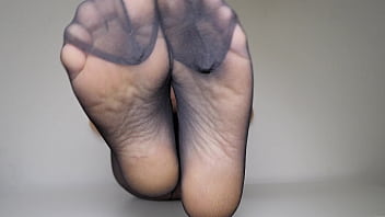 Preview 1 of Lesbian Friends First Time5 - Pantyhose feet masturbating big cock