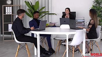 Preview 1 of Big Ass Fat Bbbw Ebony Chubby - Hardcore DP Interracial Orgy with Slutty Spanish Real Estate Brokers Francys Belle and Valentina Bianco GP1955
