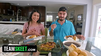Preview 2 of Forced Sex With Naughty America - StepFamily Cuckold Makes A Video Of His StepBrother And Girlfriend Pounding To Cheer Him After A Break Up
