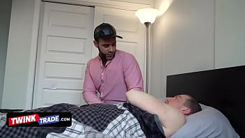 Preview 1 of Pigeon Chest - Gorgeous Teen Boys Celebrate Their Birthdays With A Sensual Foursome Party With Their StepDaddies