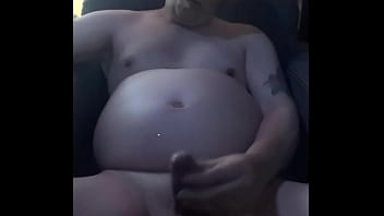 Preview 4 of Xxxin Forest - bisexual mark wright naked in a chair plays with his cock and shoots a cumshot on his belly