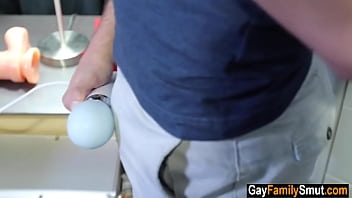 Preview 2 of Spy Pool - Gay stepson finds step-dad&#039_s dildo