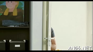 Preview 1 of Ass Glass Door - Mouthwatering brunette barely legal Alice C gets shaved cherry fucked