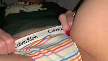 Preview 2 of Hot Inden Porn - Panty dreams presents Calvin Klein cotton thong panty dream