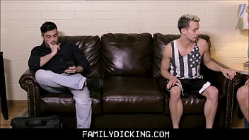 Preview 1 of Girls Cumshot Alone - Cute Twink &amp_ Jock Stepson&#039_s Threesome With Hunk Stepdad - Lance Hart,  Logan Cross