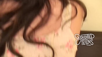 Preview 2 of Hungry For Sucking Girls - Brand new brunette teen with big tits and a plump ass sucks cock