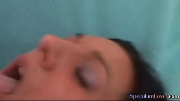 Preview 2 of N Ebz - Speculum babe spreads her pussy lips and pisses in cup