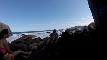 Preview 3 of Father And Dotter Sex - Muita Orgia na praia deserta