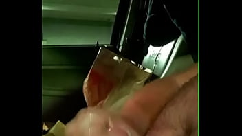 Preview 4 of Jhavane - bigr  in the car stroking my hard cock with big cumshot