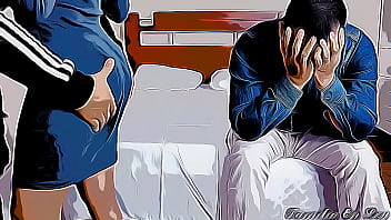 Preview 1 of Peon Hd Video S Dowling Com - Joven Esposa es Follada por el Jefe de su Marido al Frente de el y Lo Disfruta Netorare Parte 1 - Cartoon