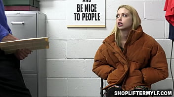 Preview 1 of Throat Cum Teenie - Aaliyah Love tries to help out her stepdaughter Chloe Cherry for shoplifting a pantyhose. The two make sexual favors to the officer to be free.
