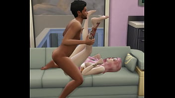 Preview 3 of Huang Mini Da Meng Meng - 19 year old Keira gets pounded - Sims 4