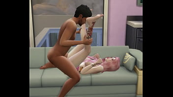Preview 1 of Huang Mini Da Meng Meng - 19 year old Keira gets pounded - Sims 4
