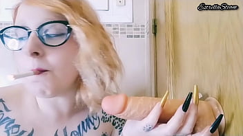 Preview 1 of Chubby Nerdy - My dildo full of smoke