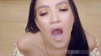Preview 1 of Korea Nurse Kidnap Fucking - PremiumBukkake - Asia Vargas swallows 56 huge mouthful cumshots