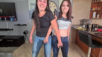 Preview 3 of Brazzers Boys Sex - 2 PISS whores desperate to pee | pee in blue jeans
