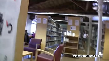 Preview 1 of Creampie Tranny Gangbang - Sucked by book nerd at the library for money
