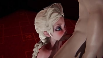 Preview 2 of Police Lesbian Toilet - Frozen - Elsa blowjob collection - 3D Porn