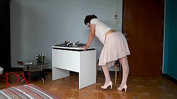 Preview 3 of Butterfly Porno - Upskirt Depraved secretary. Vintage SeXretary. No panties office milf. Nude office.