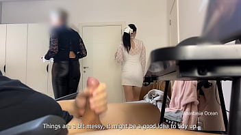 Preview 2 of Free Pron Sexvideo - My stepmom and I caught my husband watching porn and masturbating.