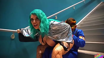 Preview 2 of Chip Gf Se - Riding his huge rocket Spaceship stairwell fuck