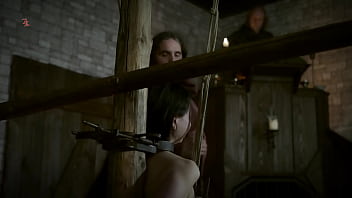 Preview 2 of Findskinny Bdsm - Tormented Whore - Judith is fixed on the interrogation chair screw clamps on her tits and an iron hook in her cunt (TRAILER)