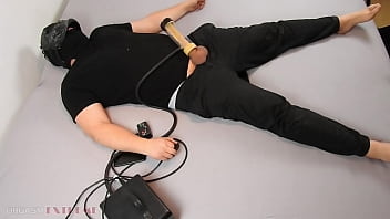 Preview 4 of Ninjapan Lesbo - Extreme Milking Machine Blowjob - Venus 2000 Vacuum Pump Edging &amp_ Post Orgasm Stroking Sex Machine Handsfree Cumshot - Balls Sucked Dry by Relentless Masturbator