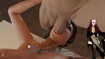 Preview 3 of Creampie Green Eye Black - CROFT Adventures (ep 13) - Deepthroat with two fingers in ass